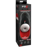 PDX Masturbator „Fap-O-Matic Pro" mit Vibro-Hodenstimulator, schwarz