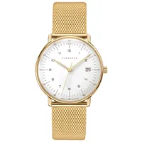 JUNGHANS max bill Damenuhr mit Saphirglas Goldfarben