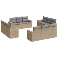 VidaXL Garten-Sofagarnitur 12-tlg. beige