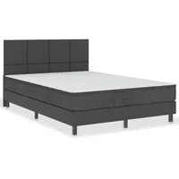 VidaXL Boxspringbett Dunkelgrau Stoff 140x200 cm627428