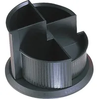 Helit Multiköcher drehbar, schwarz 150 mm, Dm. 4Kammern