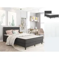 VidaXL Boxspringbett Dunkelgrau Stoff 140x200 cm627424
