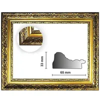 Neumann Bilderrahmen Barockrahmen Gold fein verziert 840 ORO, 50x70