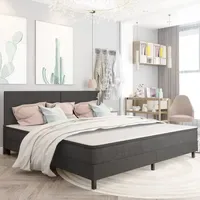 VidaXL Boxspringbett 200 x 200 cm Grau