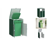VidaXL Mülltonnenbox für 1 Tonne Grün 72x81x115 cm Stahl