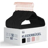 Blumtal Kleiderbügel 50 Stück - Kleiderbügel Samt 360° drehbar