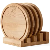 Konsimo® Schneidebrett, Buche, Holz, 25x8 cm, FSC 100%, Hergestellt