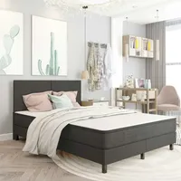 VidaXL Boxspringbett Dunkelgrau Stoff 180x200 cm