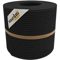 Zaunzu® Sichtschutzstreifen Rille Gelocht 26 m x 19 cm