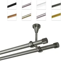 MDEKOR Gardinenstange Vorhangstange 19 mm mit Endkappen, einfache Montage,