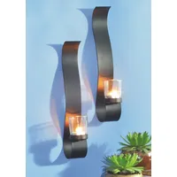 Mojawo 2er Set Wandkerzenhalter für Teelichter-M301781/MWK1004