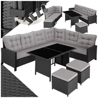 Tectake tectake® Rattan Lounge, für 6 bis 8 Personen,