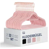 Blumtal Kleiderbügel 30 Stück - Samtbezug, 360° drehbar und