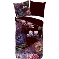 DESCANSO Wendebettwäsche »Bloomie«, Satin 135x200, Biese, Reißverschluss, Wendeoptik, Blumen