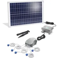 Esotec Solar Teichbelüfter-SET 25/600 POWER 5 mit LiFePo4 Akku-Speicher