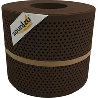 Zaunzu® Doppelstabmattenzaun 2600 x 19 cm Braun/Metall