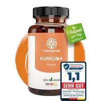 PureNature Pure Nature Kurkuma Kapseln Komplex HOCHDOSIERT [1 Kps/Tag