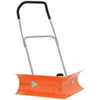 VidaXL Schneeschieber mit Teleskopgriff Orange Stahl