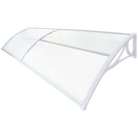 Baumarktplus Haustürvordach 97 x 295 cm Hohlkammerplatte Aluabschlussleiste weiß
