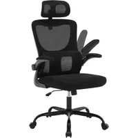 Woltu Bürostuhl ergonomisch, Schreibtischstuhl Netzstoff, höhenverstellbar : Schwarz Farbe: