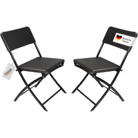 Lemodo Campingstuhl 2er Set Schwarz