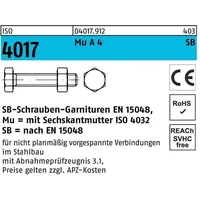Hörger & Geßler ISO 4017 SB-Schrauben-Garnituren A 4-70 CE