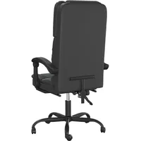VidaXL Bürostuhl mit Massagefunktion Schwarz Kunstleder - Schwarz