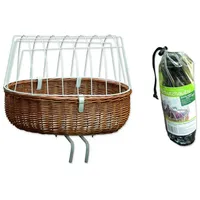 Aumüller Fahrrad-Tierkorb mit Halter + Schutzhaube, Steuerkopfmontage vorne