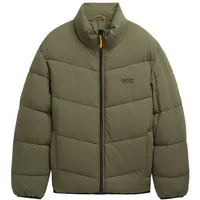 Tom Tailor DENIM Herren Wasserabweisende Pufferjacke, grün, Uni, Gr.