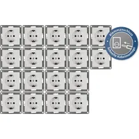 McPower Schutzkontakt-Steckdose McPower "Cup", 250V/16A, UP, Klemmanschluss, weiß, poliert