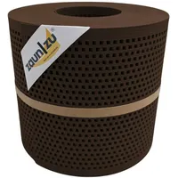 Zaunzu® Doppelstabmattenzaun 260 x 19 cm Braun/Metall