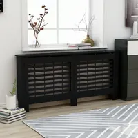 VidaXL Heizkörperverkleidung Schwarz 172x19x81,5 cm MDF