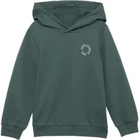 S.Oliver - Unisex Kapuzen-Sweatshirt mit Rippbündchen und kleinem Print-Detail,