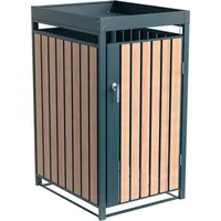 Westmann Mülltonnenbox Planta 1 x 240 l Anthrazit/Holzoptik 84