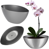 Kadax Blumentopf, Pflanztopf aus Kunststoff, Blumenübertopf, 30 x 13.5