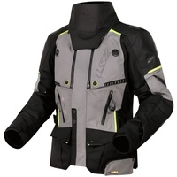 LS2 Apollo, Textiljacke wasserdicht - Dunkelgrau/Schwarz/Neon-Gelb - L