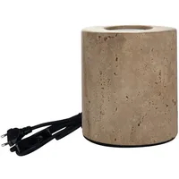 LUXULA Tischleuchte JAR, Zement, E27, Textilkabel mit Schalter
