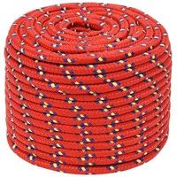 VidaXL Bootsseil Rot 14 mm 25 m Polypropylen