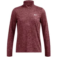 Under Armour Tech Twist 1/2-Zip Sportshirt Damen 625 cardinal/white