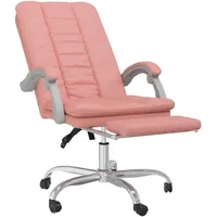 VidaXL Bürostuhl mit Liegefunktion Rosa Kunstleder