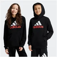 Adidas Kinder Kapuzensweat Essentials Two-Colored, BLACK/BRIRED, 152