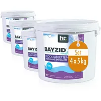 BAYZID® 4x 5 kg Flocktabletten für Pools