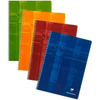 Clairefontaine Notizbuch DIN A4 Liniert Spiralbindung Laminierter Karton Farbig