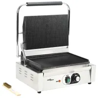 VidaXL Gerillter Panini-Grill 2200 W 43x30,5x20 cm silberfarben