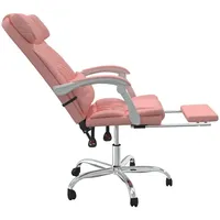 VidaXL Bürostuhl mit Liegefunktion Rosa Kunstleder