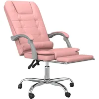 VidaXL Bürostuhl mit Massagefunktion Rosa Kunstleder