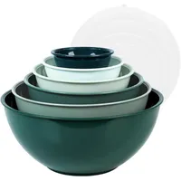 Luxuskollektion BoxedHome Grün Rührschüssel Set 12er-Pack mit Deckel Mixing