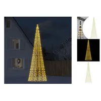 VidaXL LED-Weihnachtsbaum für Fahnenmast 1534 LEDs Warmweiß 500 cm
