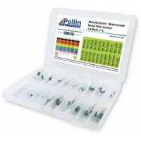 Pollin Widerstands Sortiment Metallschicht 400 Stk., 0,25 W, 1%