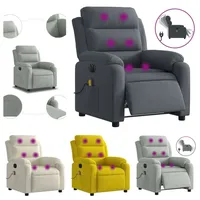 VidaXL Massagesessel Elektrisch Dunkelbraun Stoff